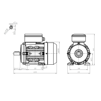 Silnik elektryczny jednofazowy 2,2kW 2800 obr/min. 90B3